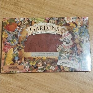 VICTORIAN GARDENS Foam Rubber Stamp Set of 10 by Rubber Stampede